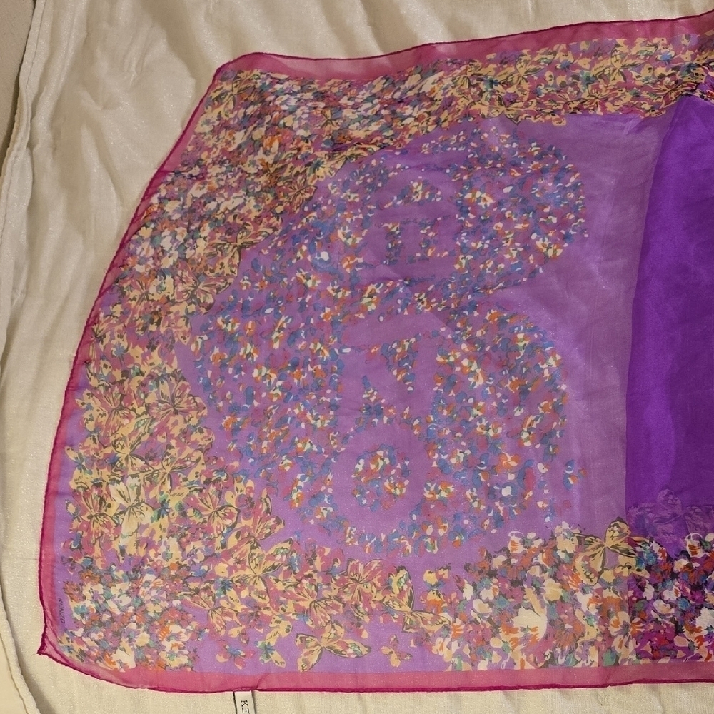 Kenzo Purple Pink Cocktail Scarf - Picture 12 of 12